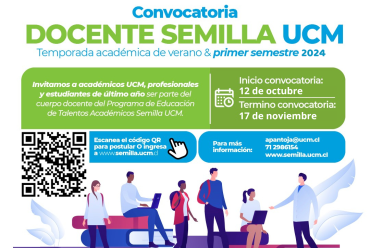 PROGRAMA SEMILLA UCM ABRE EL PROCESO DE CONVOCATORIA DOCENTE PARA LA TEMPORADA ACADÉMICA DE VERANO Y I SEMESTRE 2024